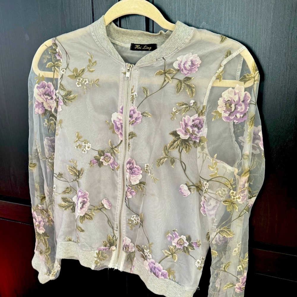 Vintage floral bomber jacket